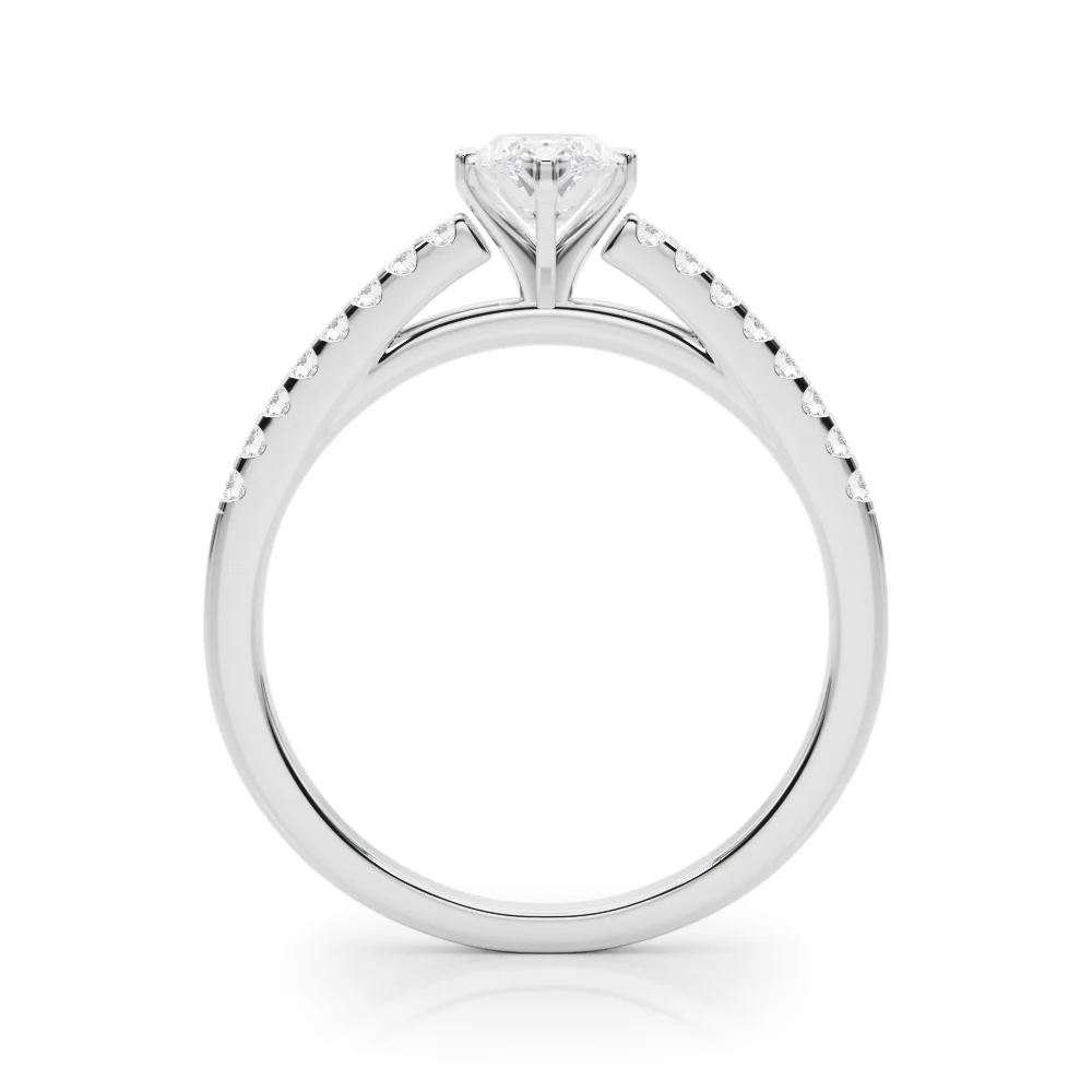 Single Row Cathedral Engagement Ring - Image 15