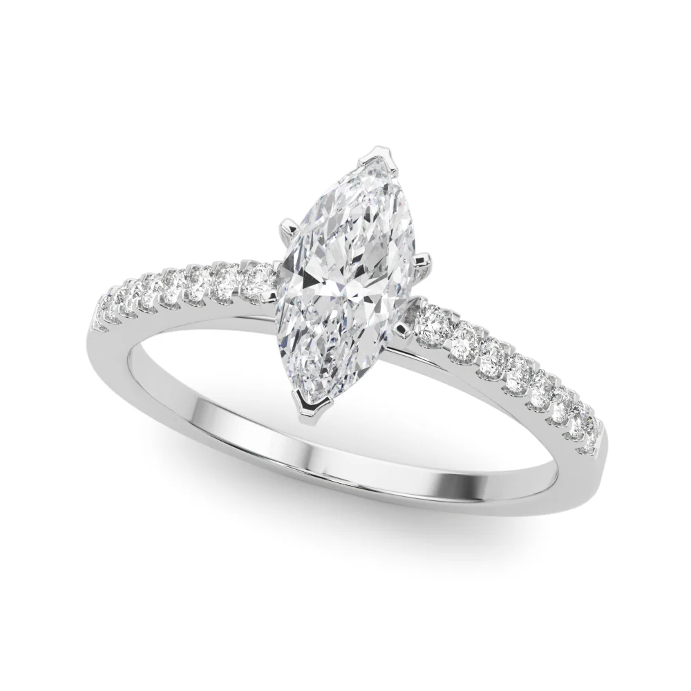 Single Row Cathedral Engagement Ring - Image 5