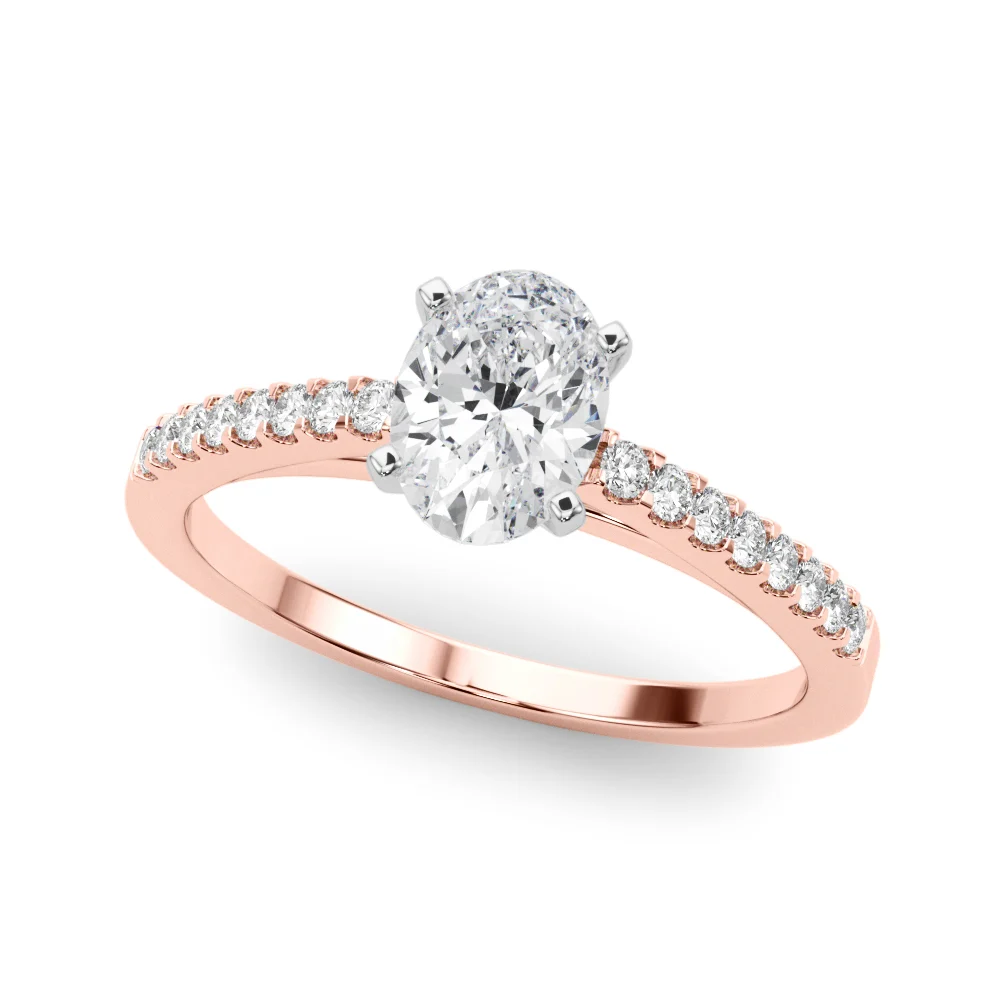Single Row Cathedral Engagement Ring - Image 86