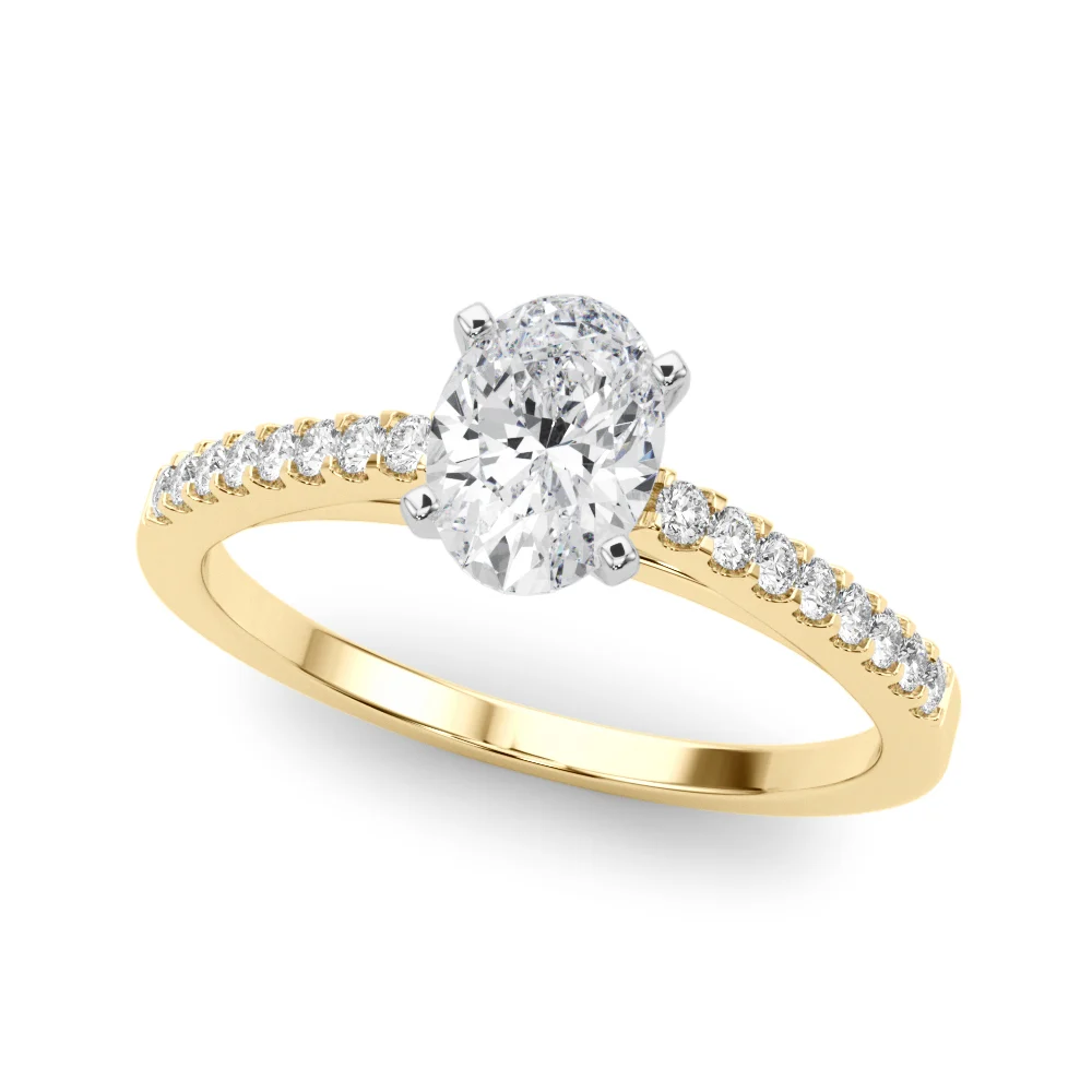Single Row Cathedral Engagement Ring - Image 46