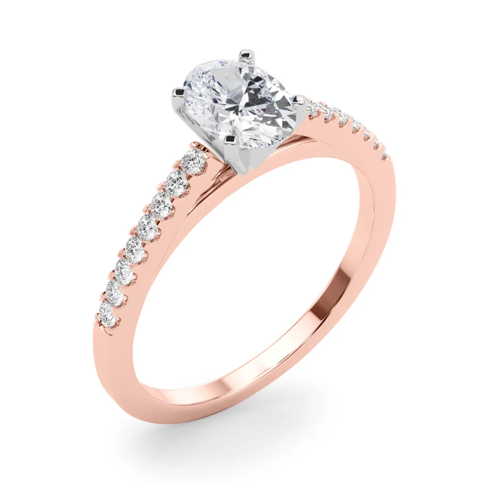 Single Row Cathedral Engagement Ring - Image 116
