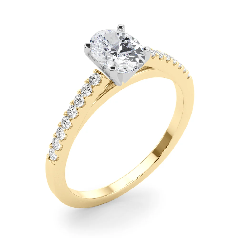 Single Row Cathedral Engagement Ring - Image 76