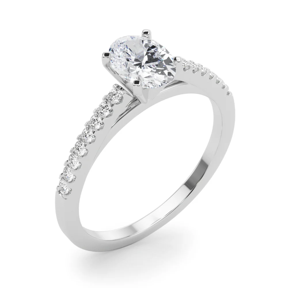 Single Row Cathedral Engagement Ring - Image 36