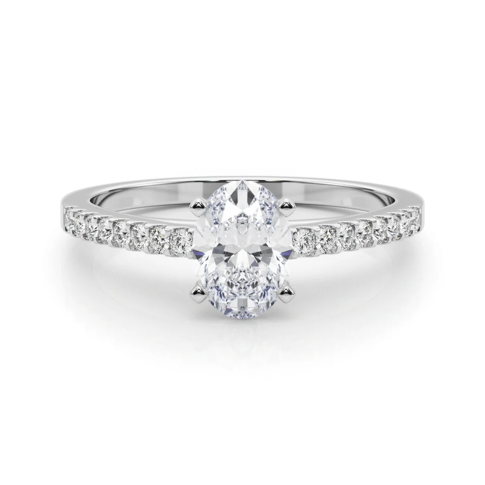 Single Row Cathedral Engagement Ring - Image 26