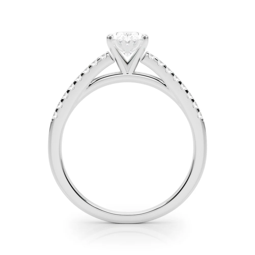 Single Row Cathedral Engagement Ring - Image 16