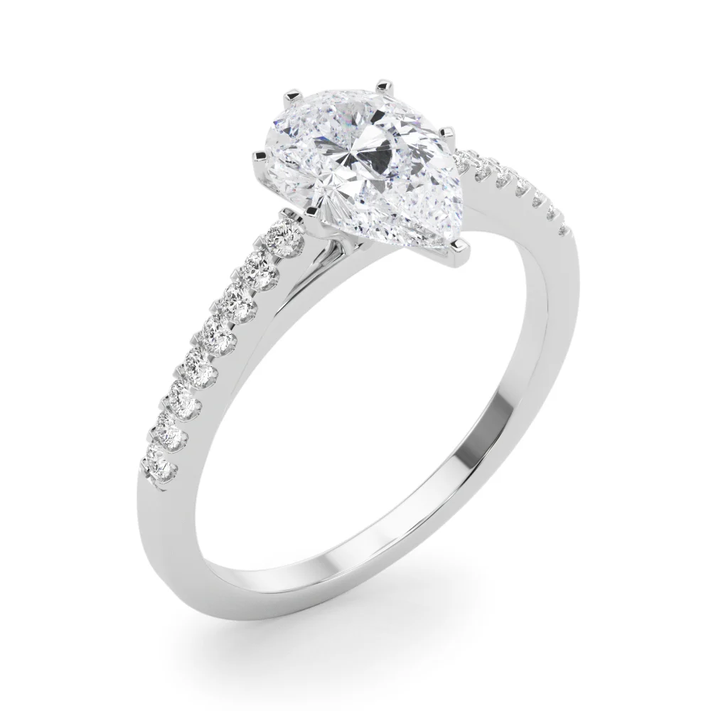 Single Row Cathedral Engagement Ring - Image 37