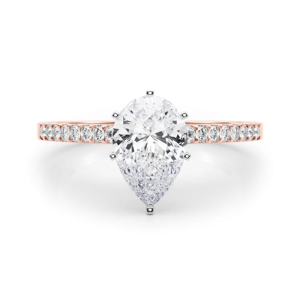 Single Row Cathedral Engagement Ring - Image 107
