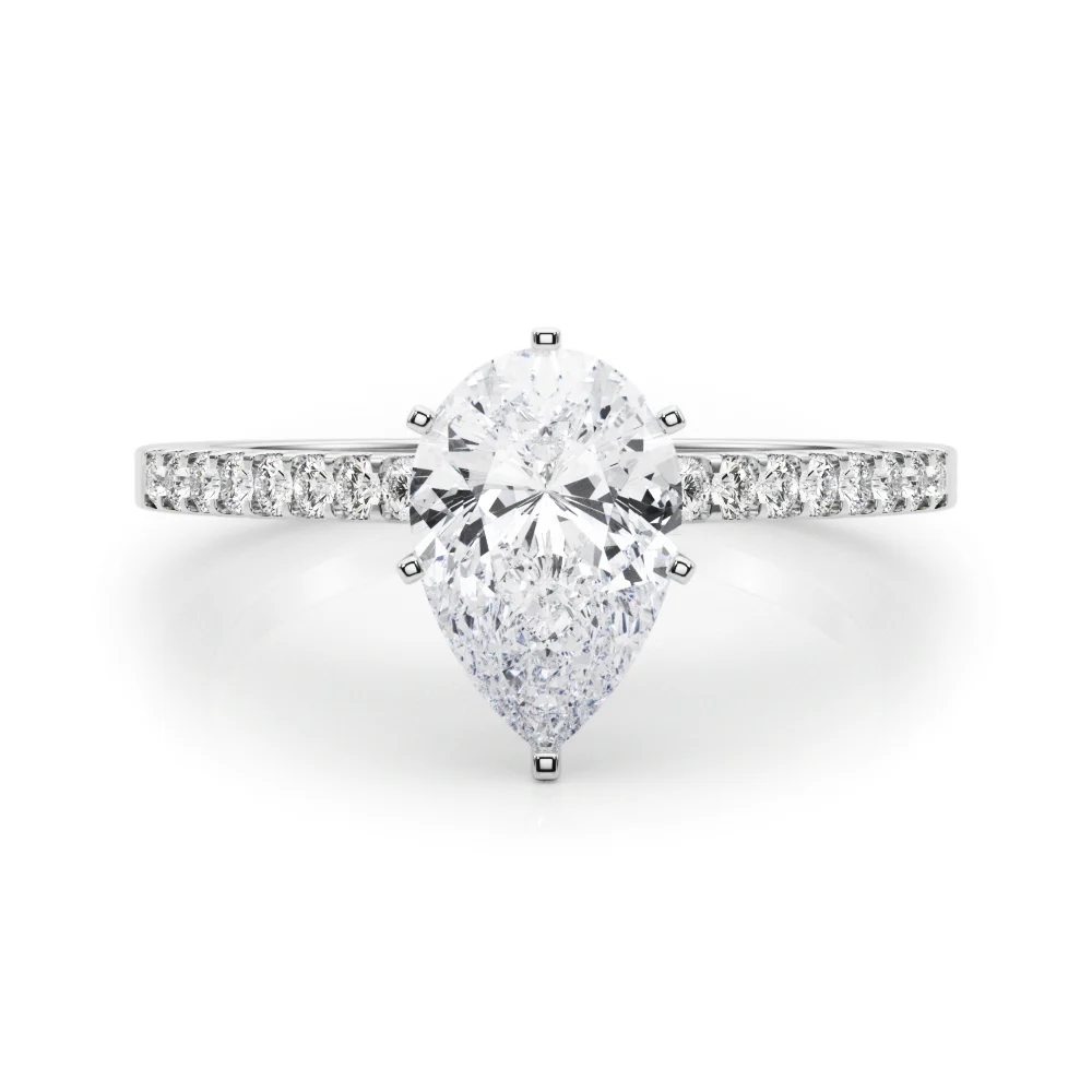 Single Row Cathedral Engagement Ring - Image 27