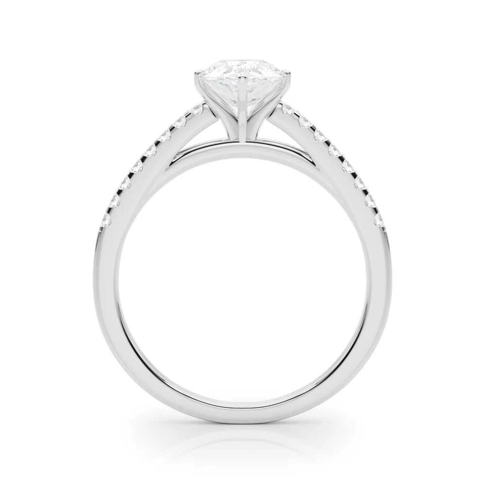 Single Row Cathedral Engagement Ring - Image 17