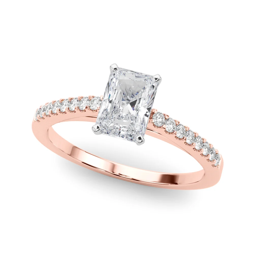 Single Row Cathedral Engagement Ring - Image 88