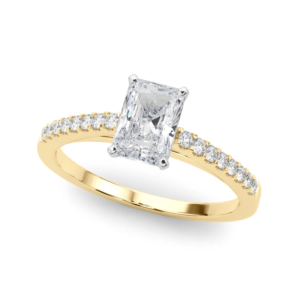 Single Row Cathedral Engagement Ring - Image 48