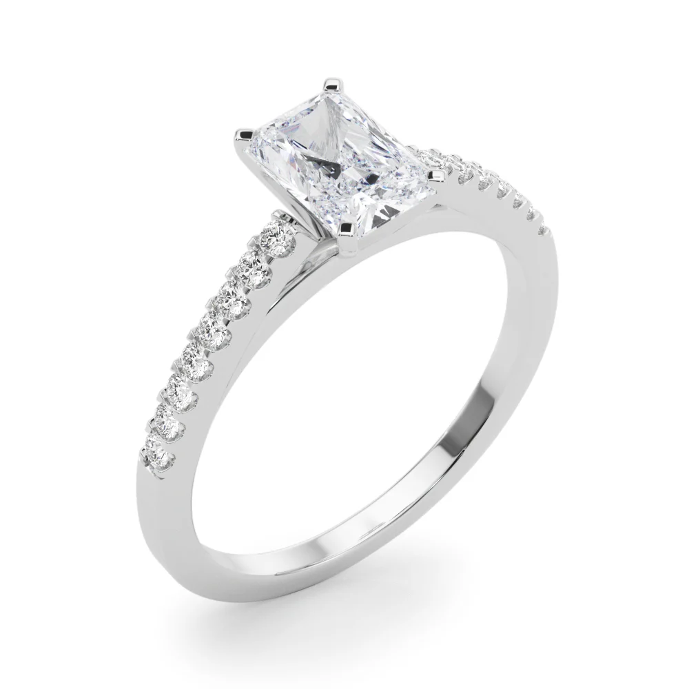 Single Row Cathedral Engagement Ring - Image 38