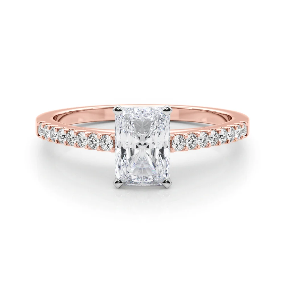 Single Row Cathedral Engagement Ring - Image 108