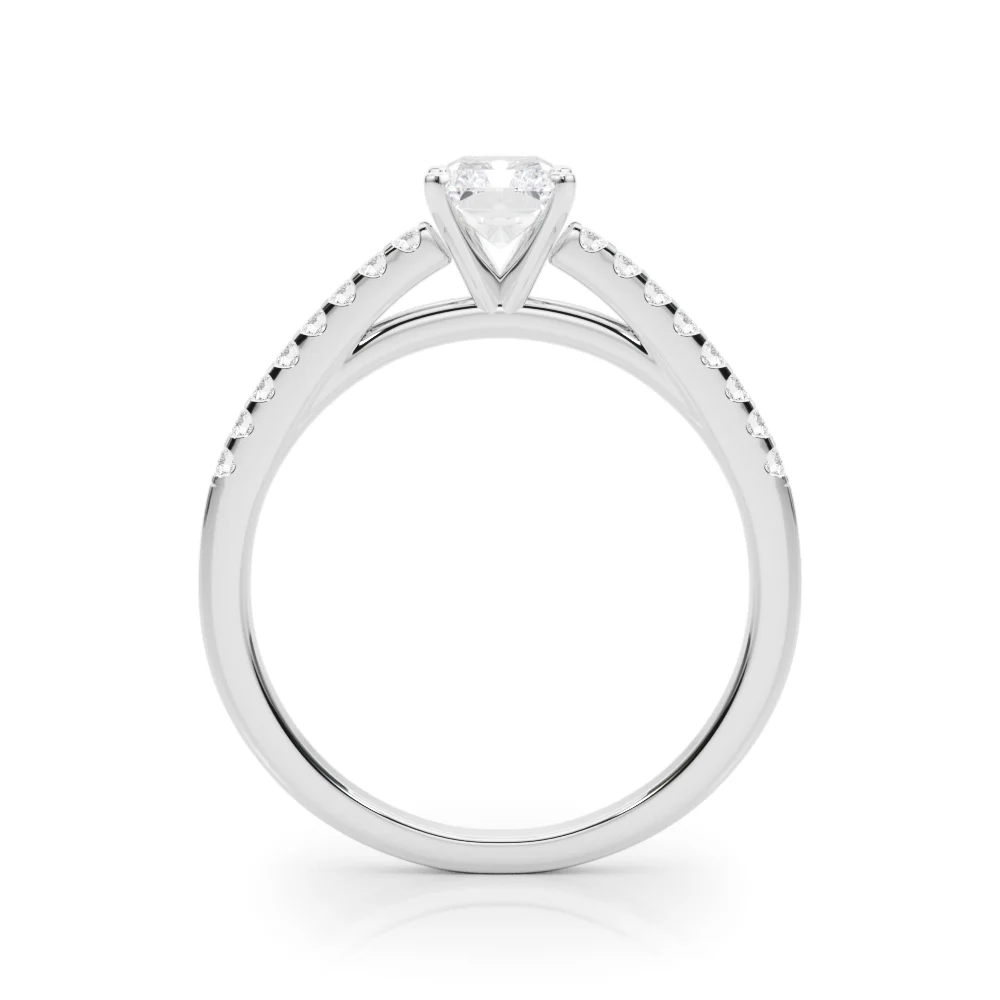 Single Row Cathedral Engagement Ring - Image 18