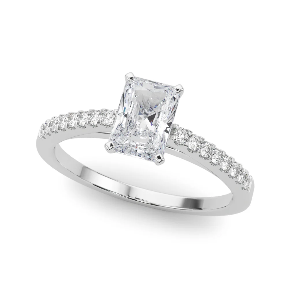 Single Row Cathedral Engagement Ring - Image 8