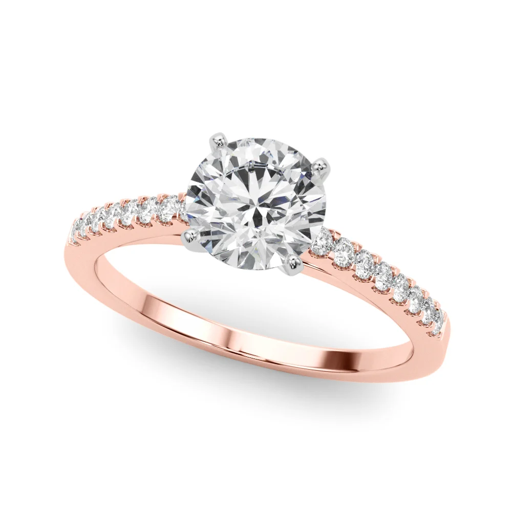 Single Row Cathedral Engagement Ring - Image 89