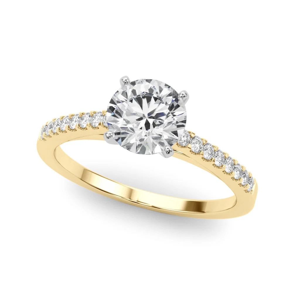 Single Row Cathedral Engagement Ring - Image 49