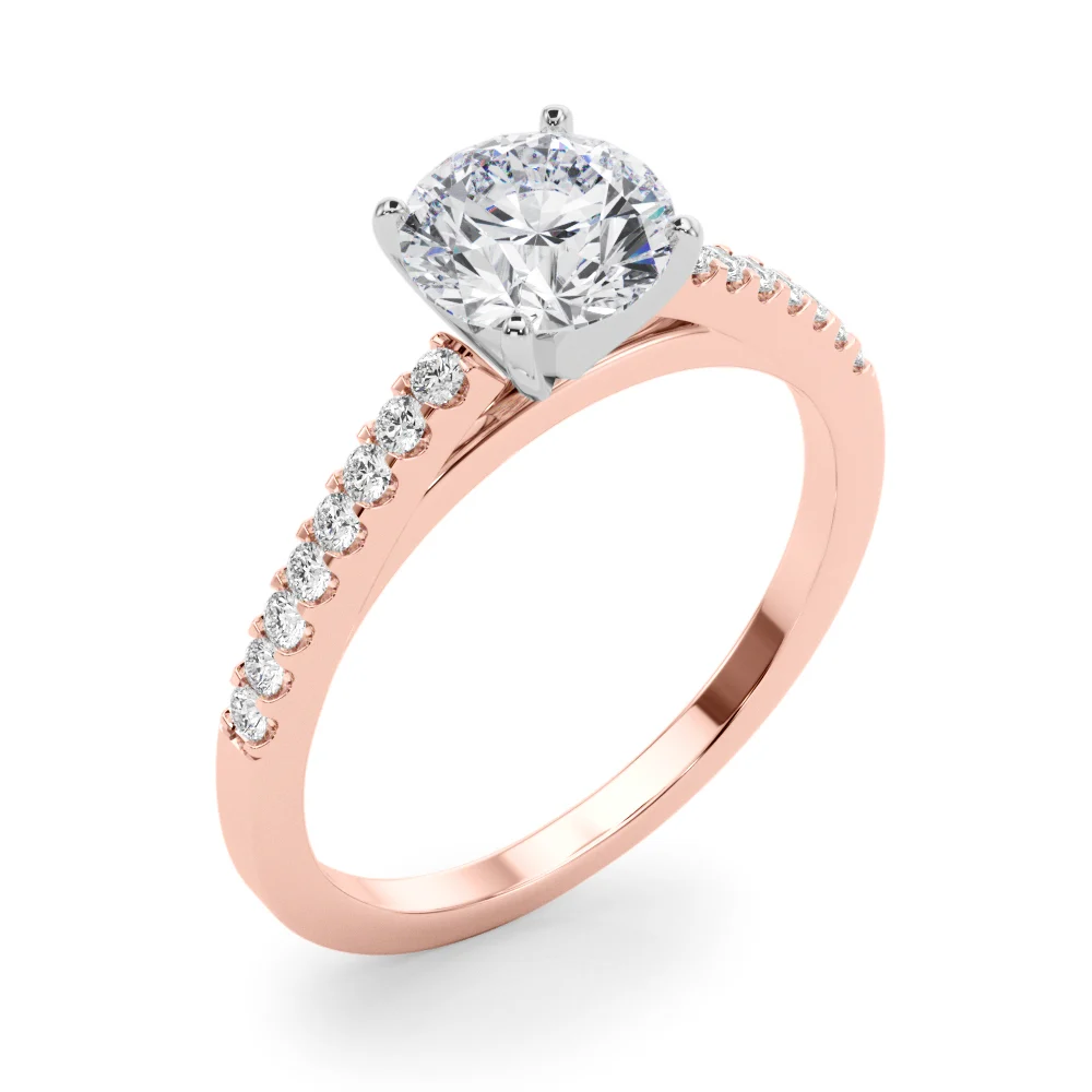 Single Row Cathedral Engagement Ring - Image 119