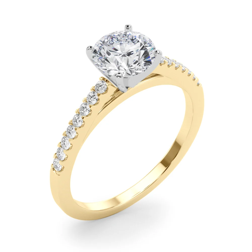 Single Row Cathedral Engagement Ring - Image 79