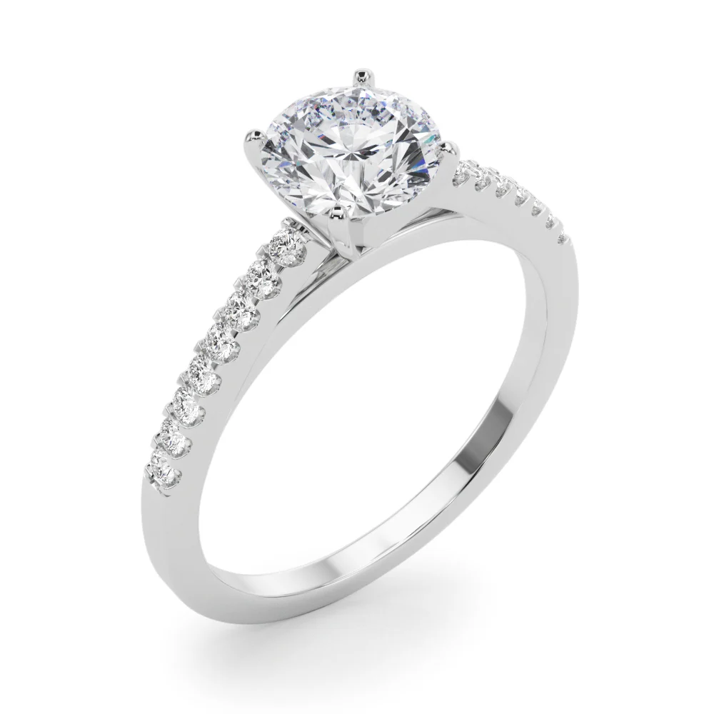 Single Row Cathedral Engagement Ring - Image 39