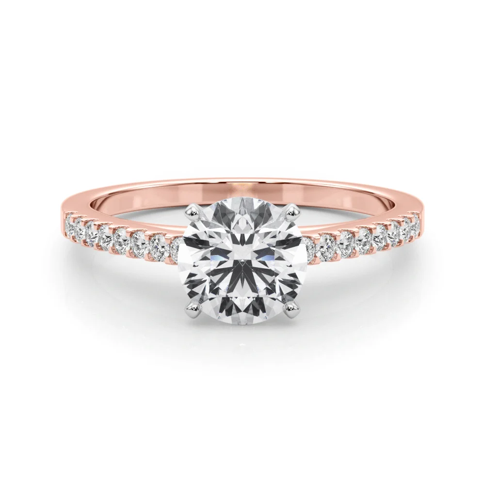 Single Row Cathedral Engagement Ring - Image 109