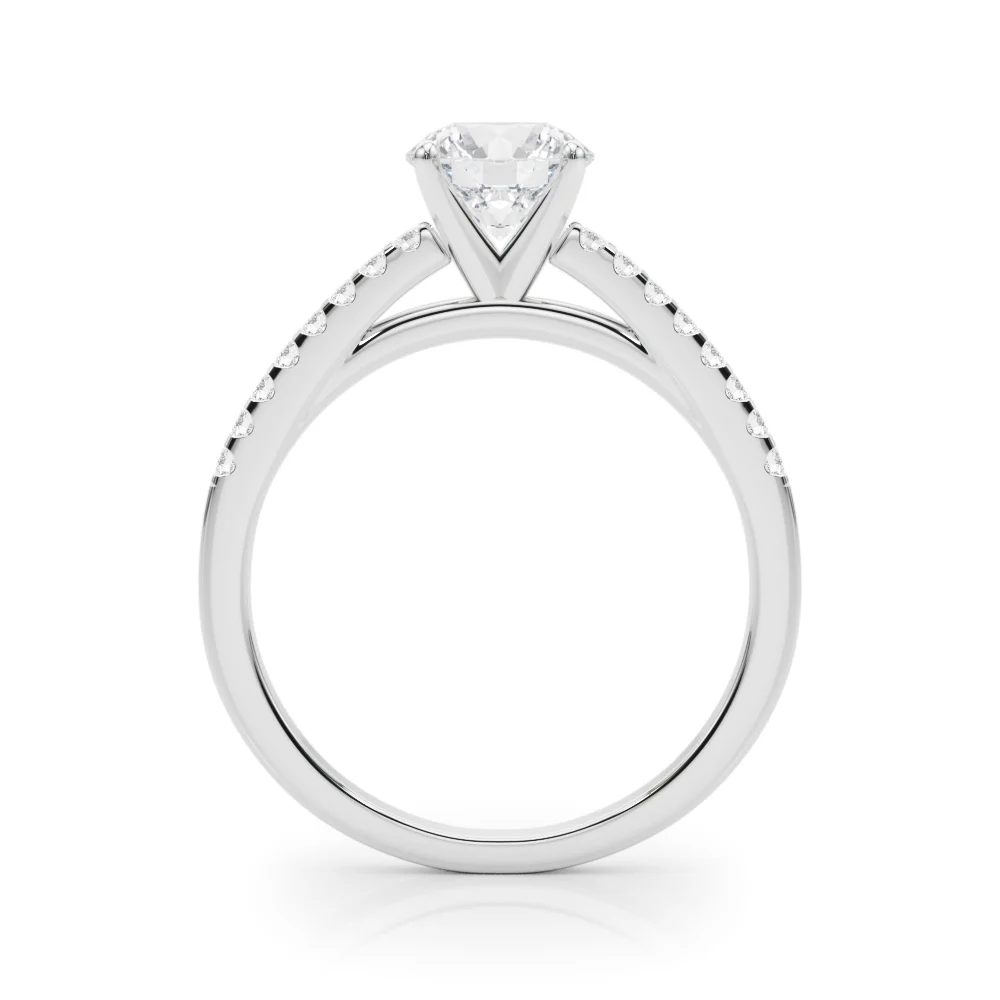 Single Row Cathedral Engagement Ring - Image 19