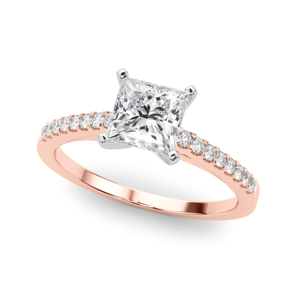 Single Row Cathedral Engagement Ring - Image 90