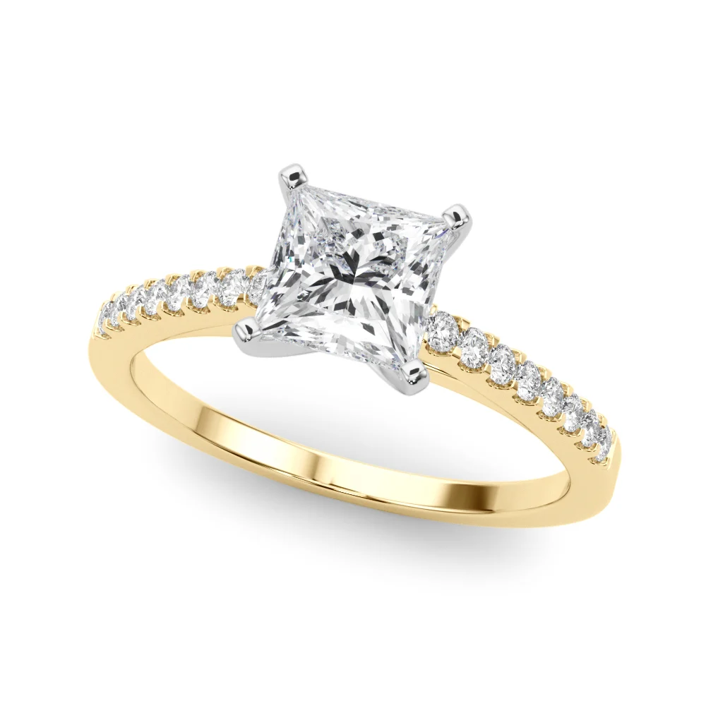 Single Row Cathedral Engagement Ring - Image 50