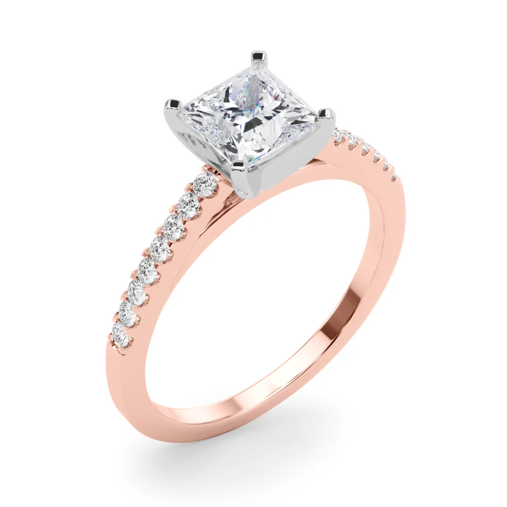 Single Row Cathedral Engagement Ring - Image 120
