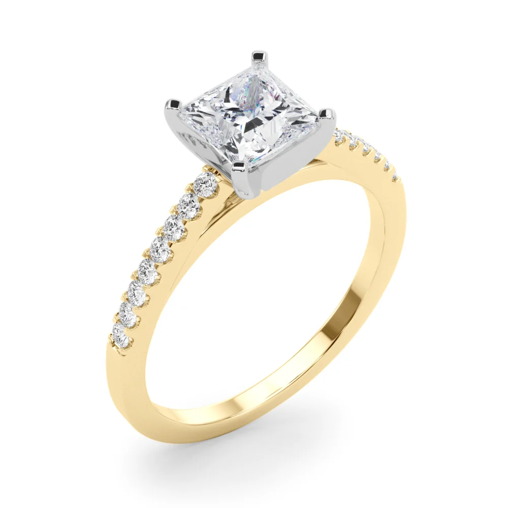 Single Row Cathedral Engagement Ring - Image 80