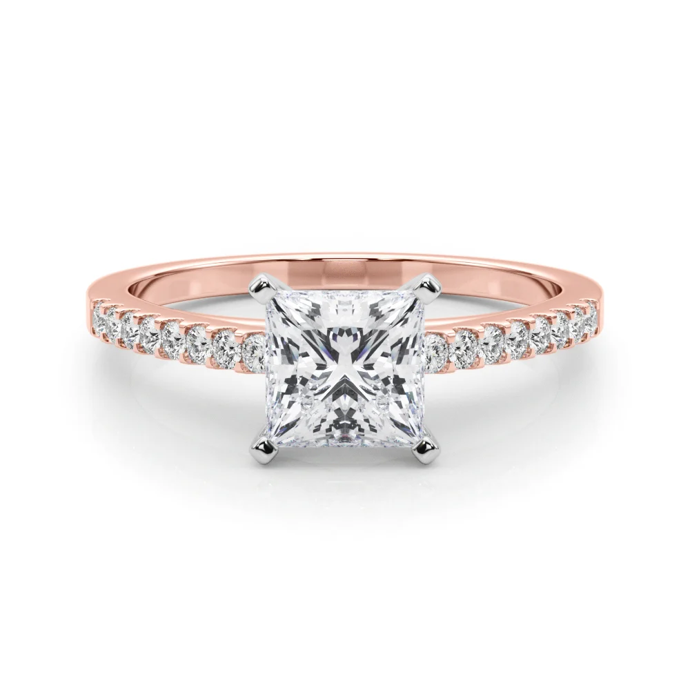 Single Row Cathedral Engagement Ring - Image 110