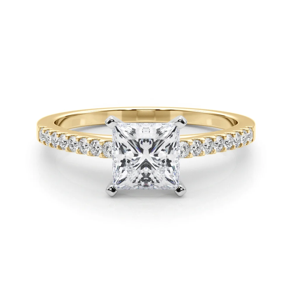 Single Row Cathedral Engagement Ring - Image 70