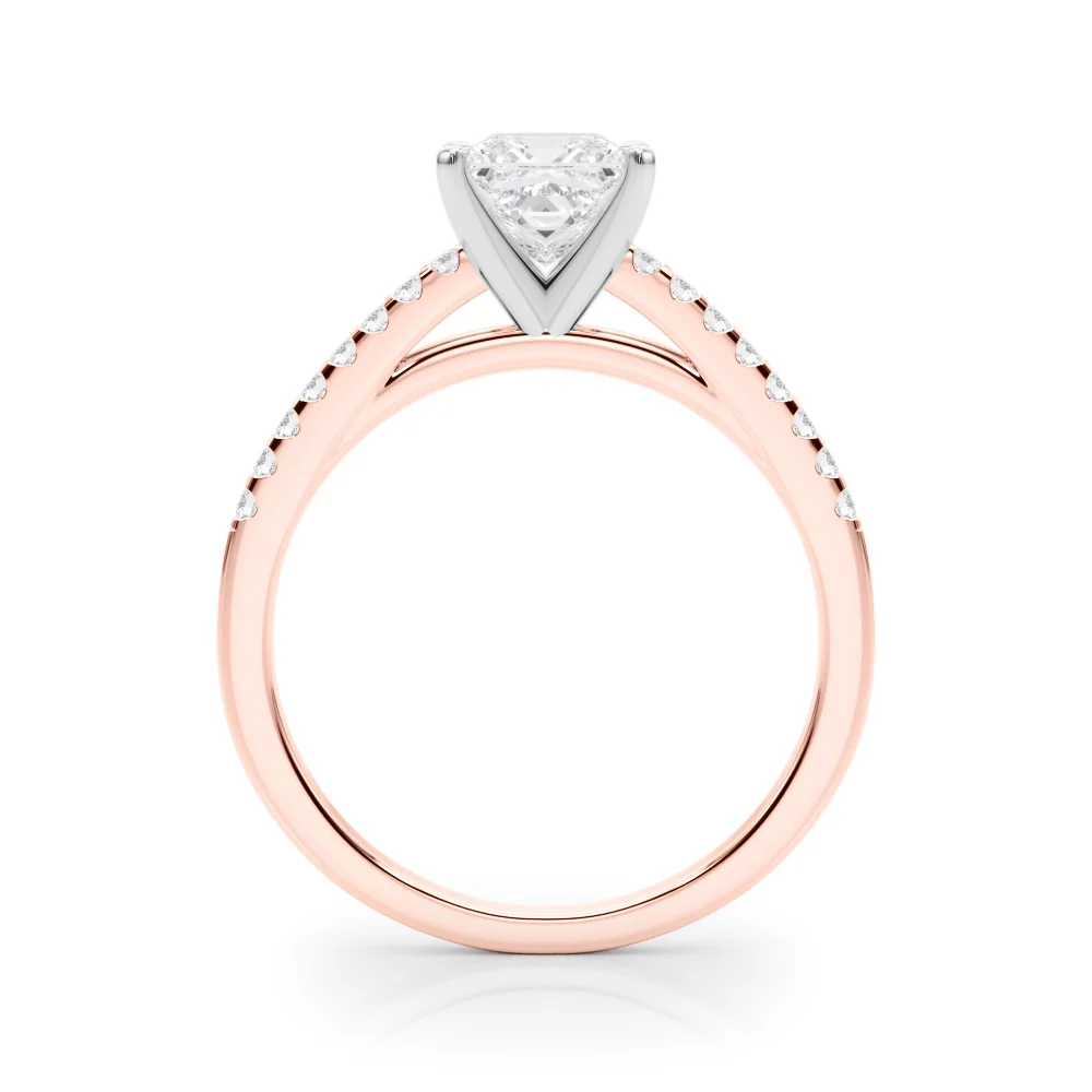 Single Row Cathedral Engagement Ring - Image 100