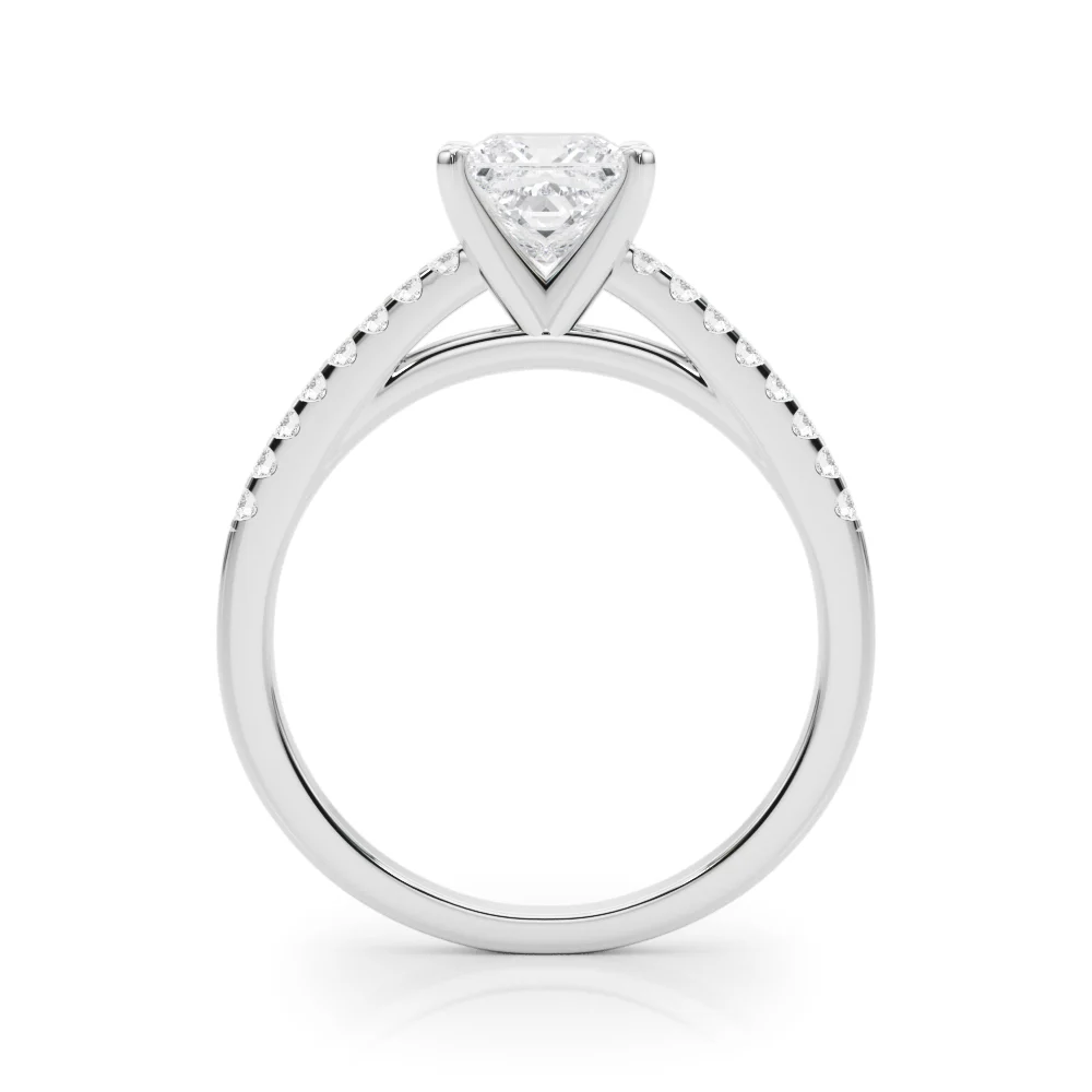 Single Row Cathedral Engagement Ring - Image 20