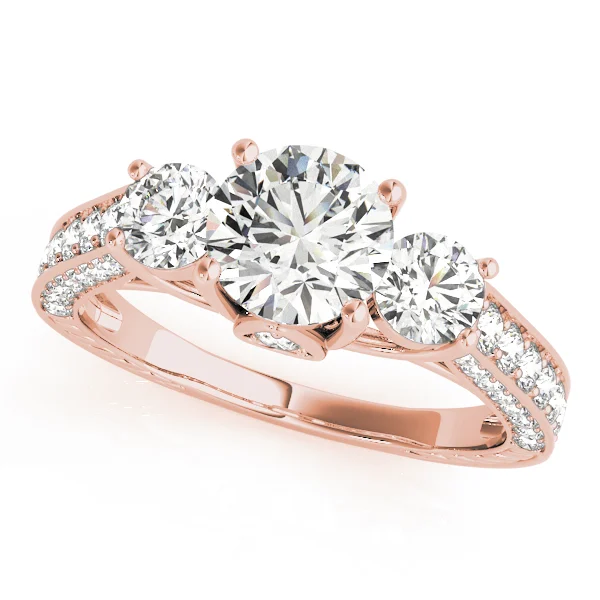 Round 3-Stone Engagement Ring - Image 7