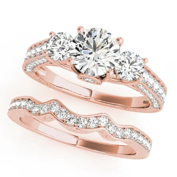 Round 3-Stone Engagement Ring - Image 9