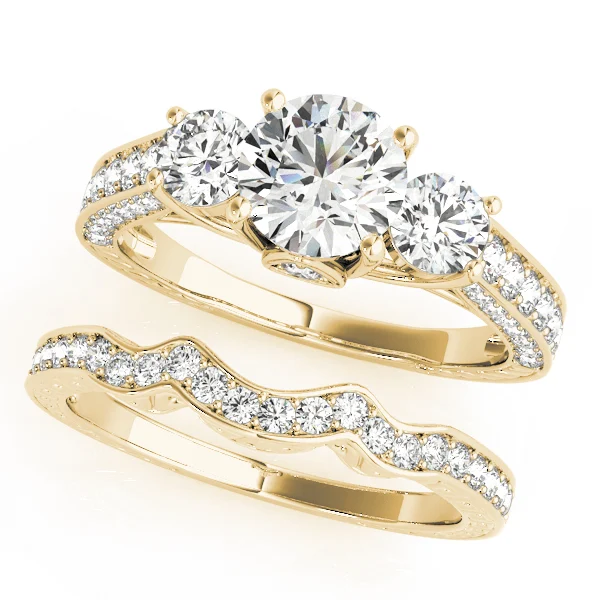 Round 3-Stone Engagement Ring - Image 6
