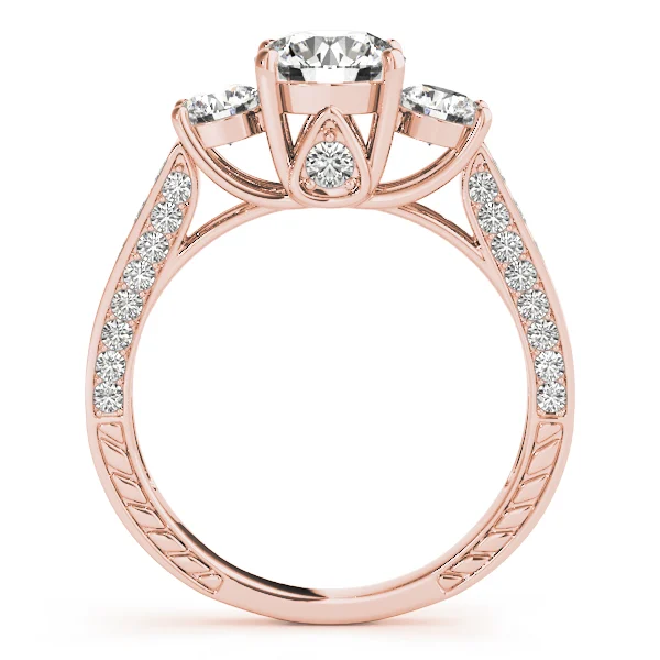 Round 3-Stone Engagement Ring - Image 8
