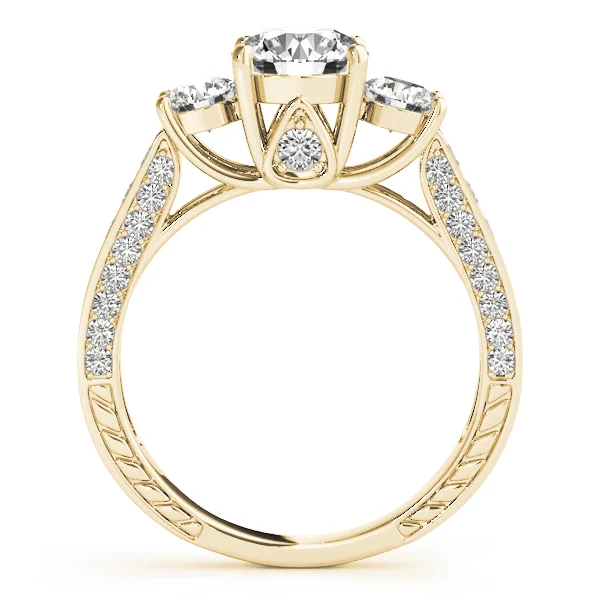 Round 3-Stone Engagement Ring - Image 5