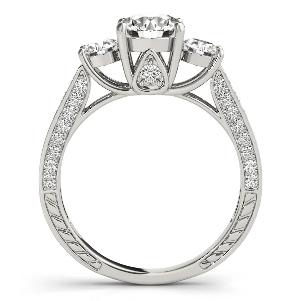 Round 3-Stone Engagement Ring - Image 2