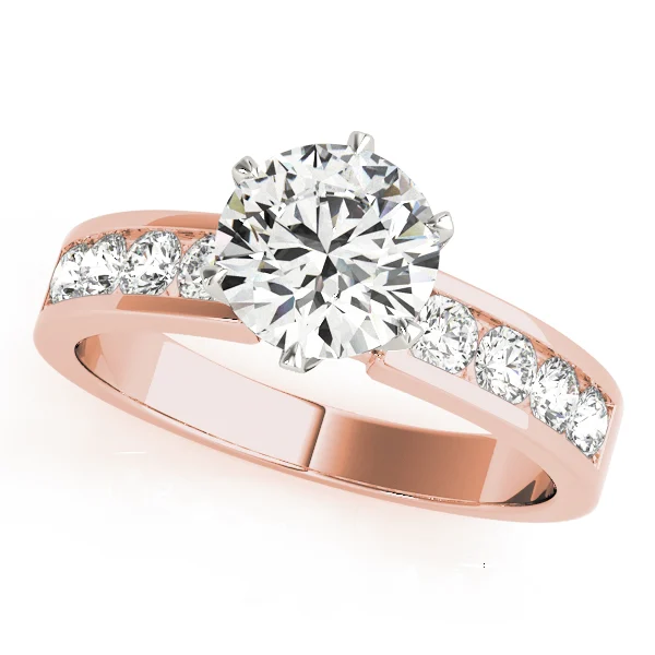 Single Row Channel Set Engagement Ring - Image 7