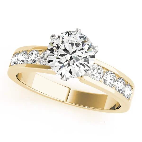 Single Row Channel Set Engagement Ring - Image 4