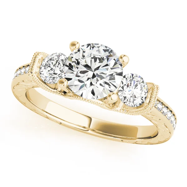 ENGAGEMENT RINGS 3 STONE ROUND - Image 4