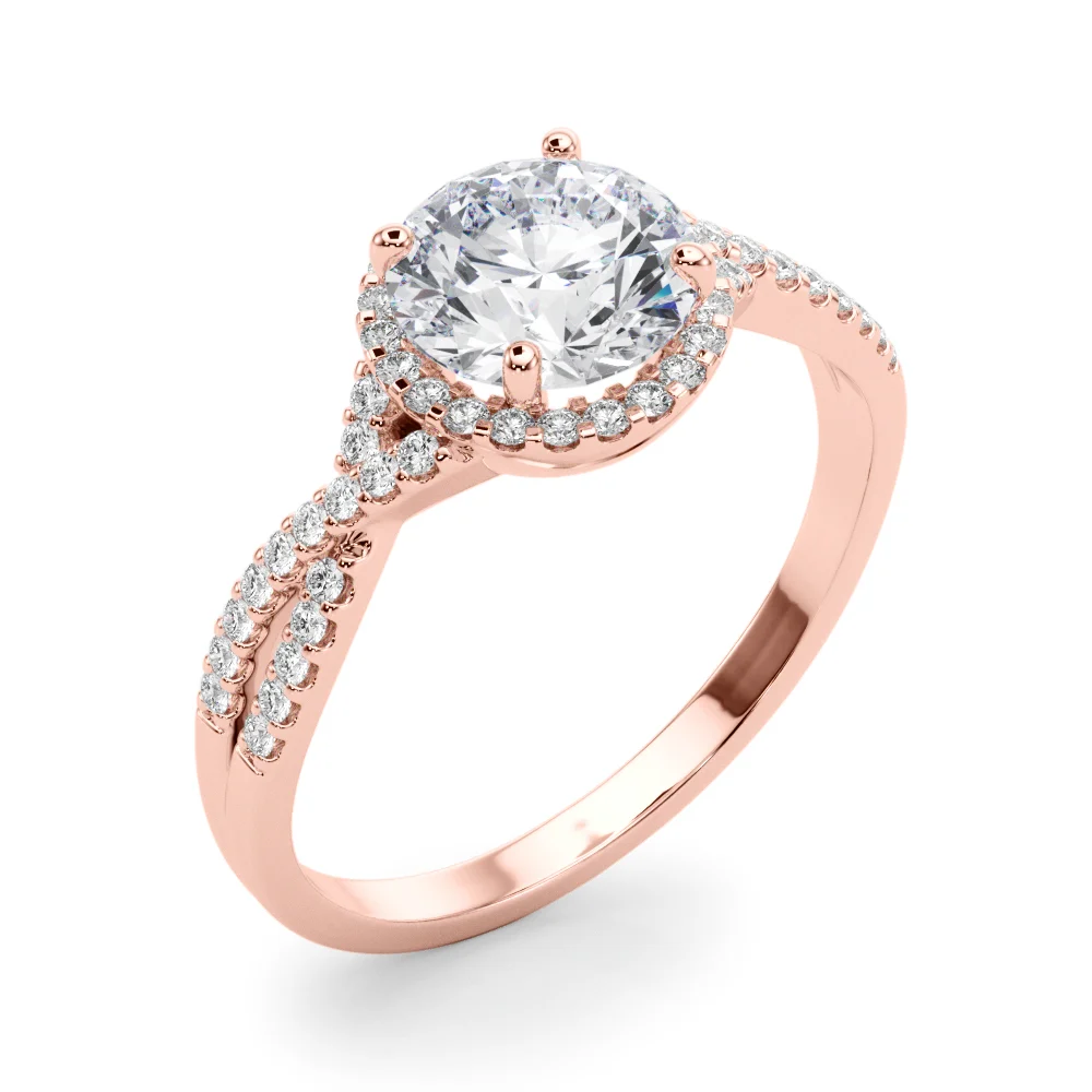 Twisted Infinity Halo Engagement Ring - Image 12