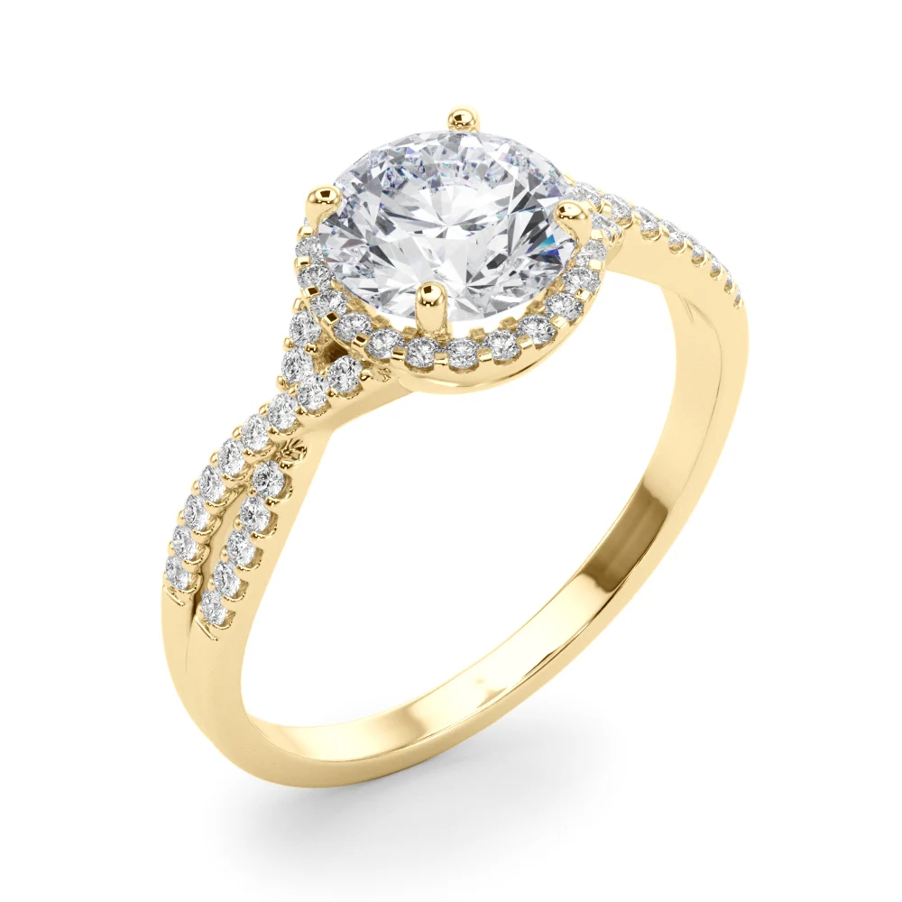 Twisted Infinity Halo Engagement Ring - Image 8