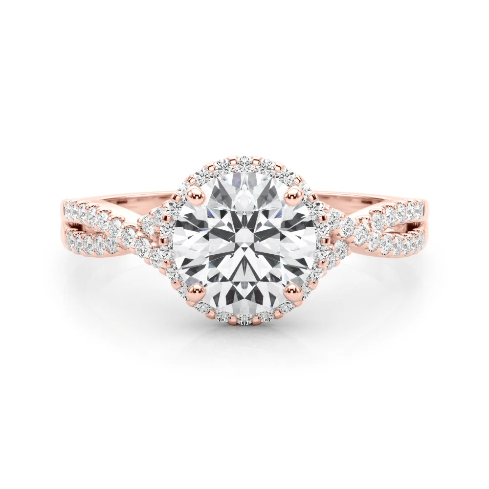 Twisted Infinity Halo Engagement Ring - Image 11