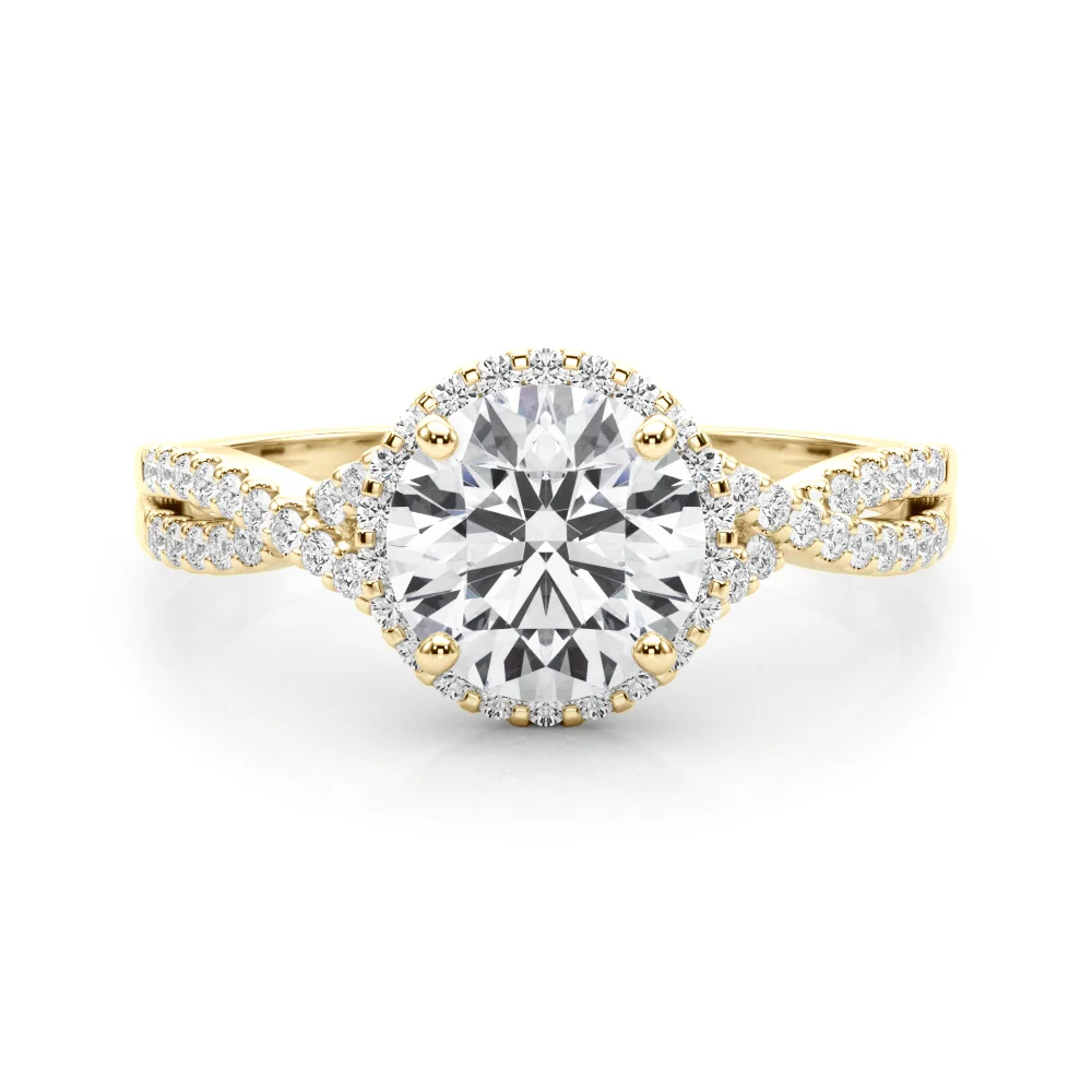 Twisted Infinity Halo Engagement Ring - Image 7