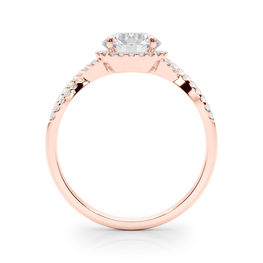 Twisted Infinity Halo Engagement Ring - Image 10
