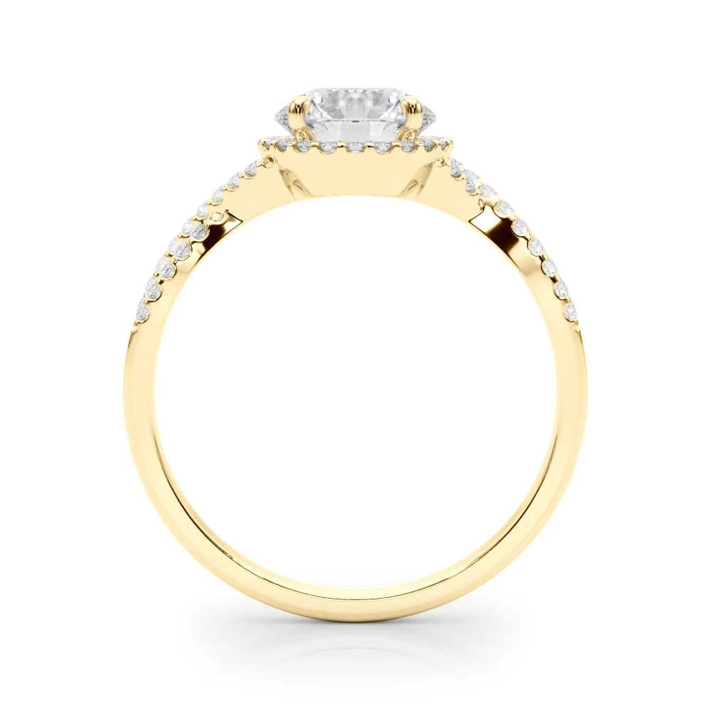 Twisted Infinity Halo Engagement Ring - Image 6