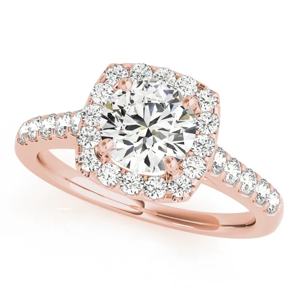 Round Diamond Engagement Ring, Cushion Halo - Image 11
